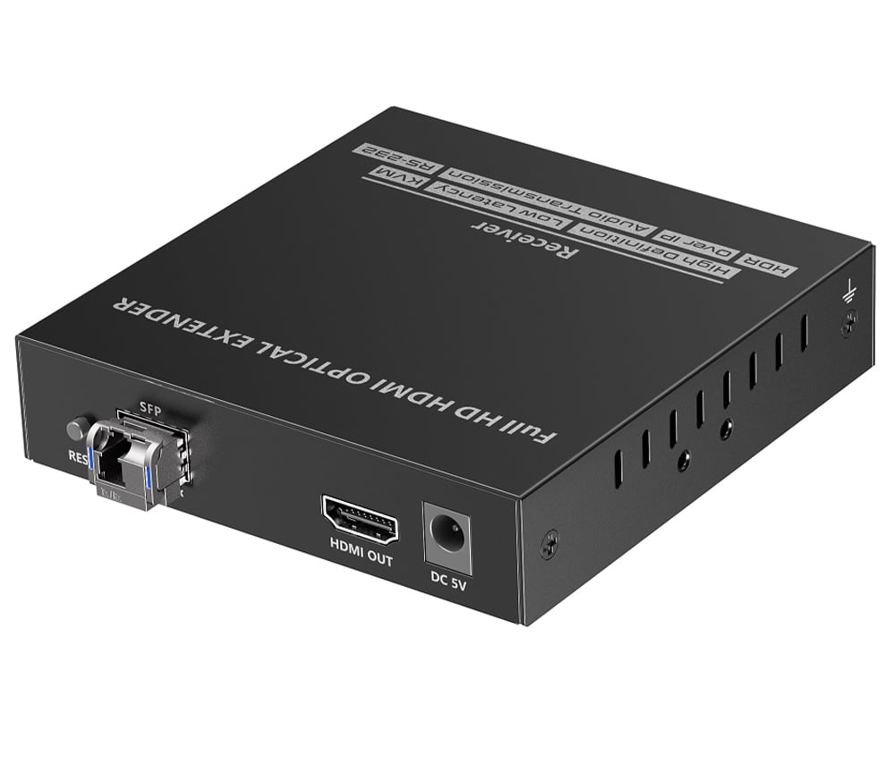 Ricevitore per Extender Ottico KVM HDMI Over IP Full HD Non Compresso fino a 40Km - Techly NP IDATA HDMI-KVM762EFR