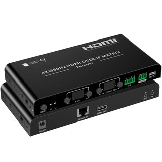 Matrix Extender HDMI receiver Over IP 4 K on Cat 6 120 m - Techly IDATA HDMI-MX 02 R