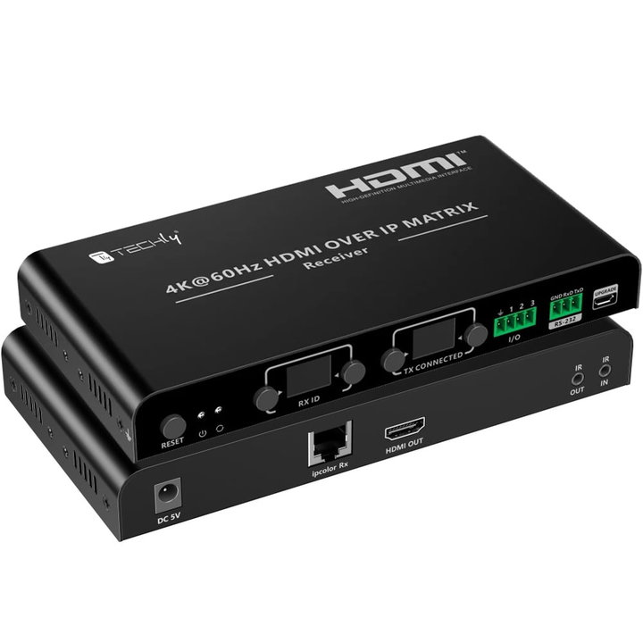 Matrix Extender HDMI receiver Over IP 4 K on Cat 6 120 m - Techly IDATA HDMI-MX 02 R