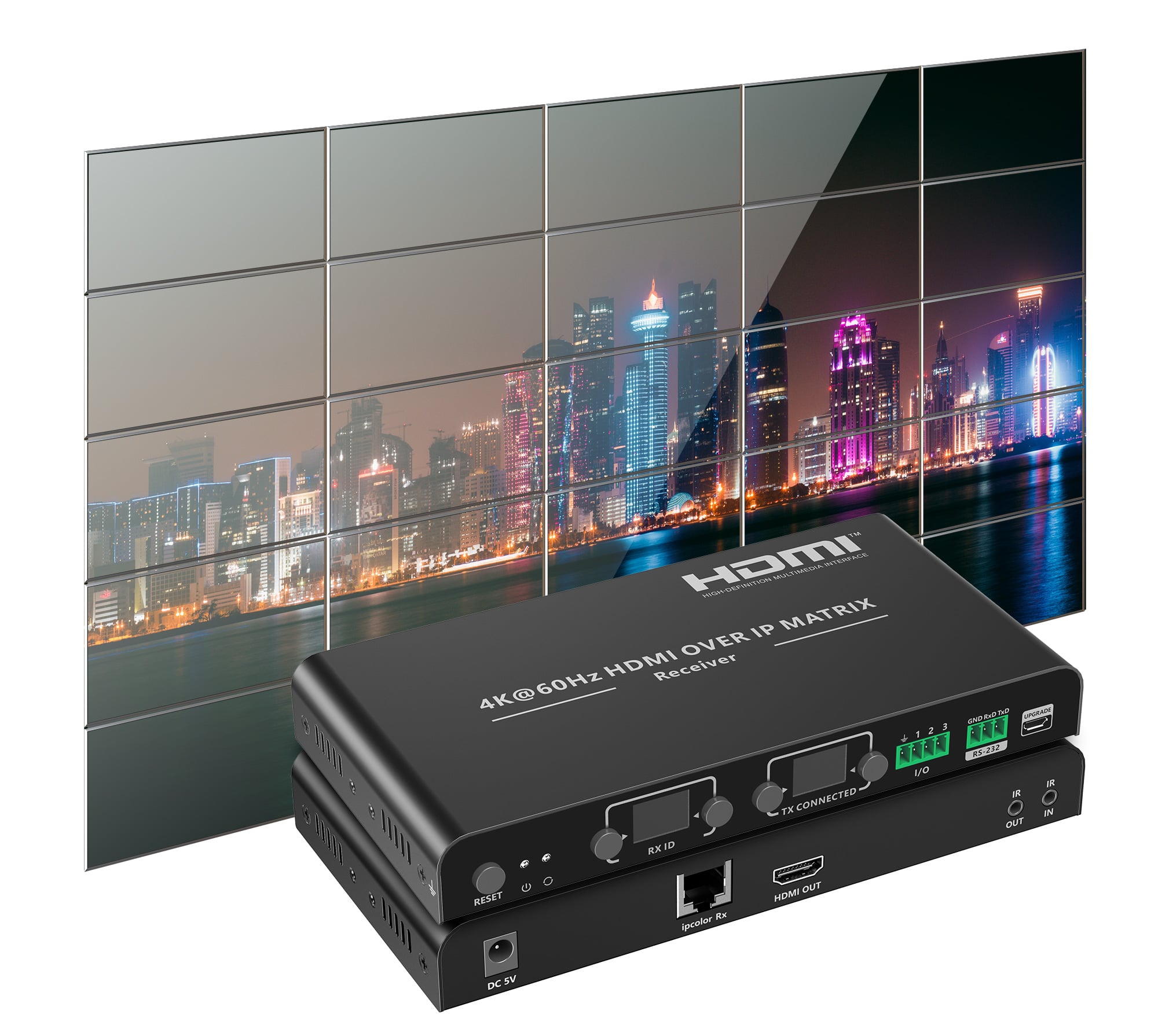 Ricevitore per Matrix Extender HDMI Over IP 4K su Cavo Cat6 fino a 120m Multiview Ipcolor iMMS - Techly IDATA HDMI-MX02RMV