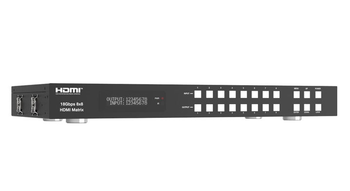 Matrix Switch HDMI 2.0b 8x8 18Gbps 4K@60Hz - Techly IDATA HDMI-MXB88D