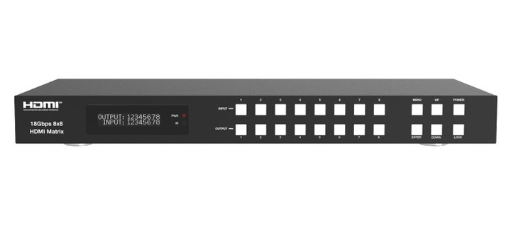 Matrix Switch HDMI 2.0b 8x8 18Gbps 4K@60Hz - Techly IDATA HDMI-MXB88D