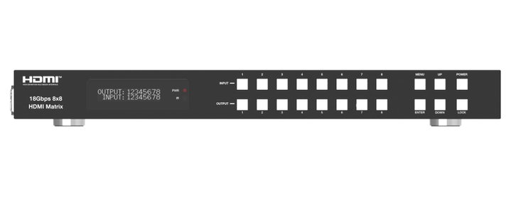 Matrix Switch HDMI 2.0b 8x8 18Gbps 4K@60Hz - Techly IDATA HDMI-MXB88D