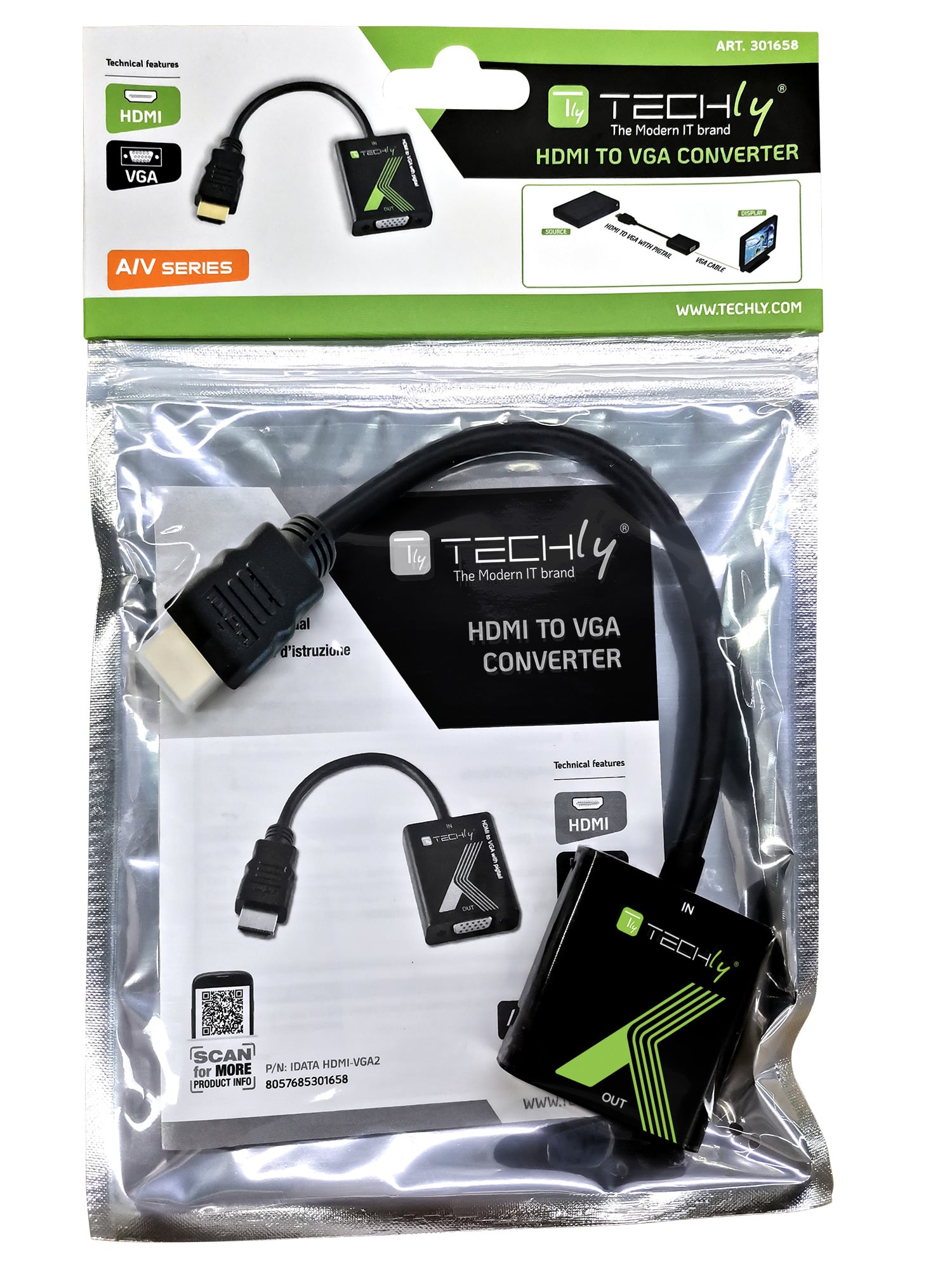 Cavo Convertitore Adattatore da HDMI™ a VGA 1920x1200 - Techly IDATA HDMI-VGA2