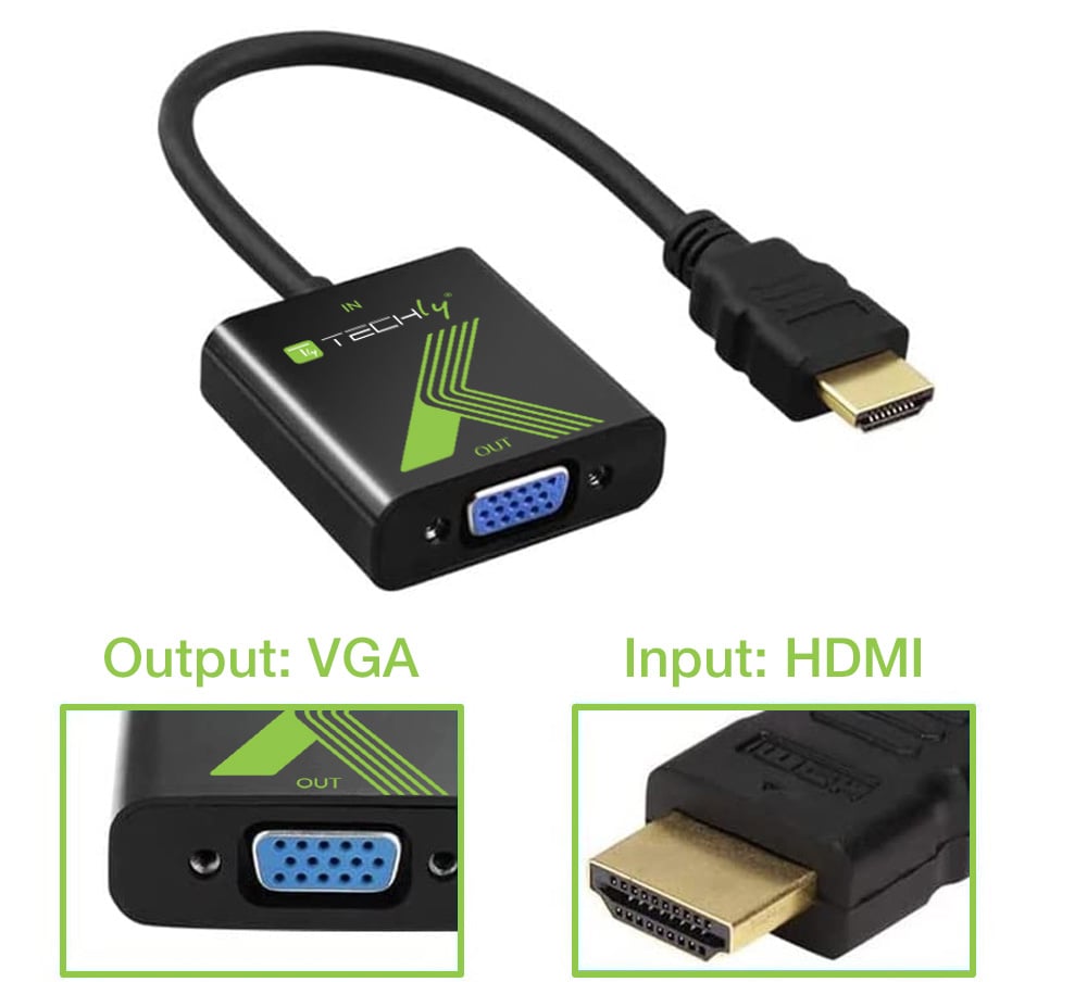 Cavo Convertitore Adattatore da HDMI™ a VGA 1920x1200 - Techly IDATA HDMI-VGA2