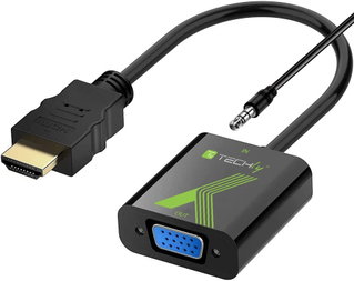Converter Cable Adapter from HDMI to VGA 1920 x 1200 with Audio 3.5 " - Techly IDATA HDMI-VGA 2 A