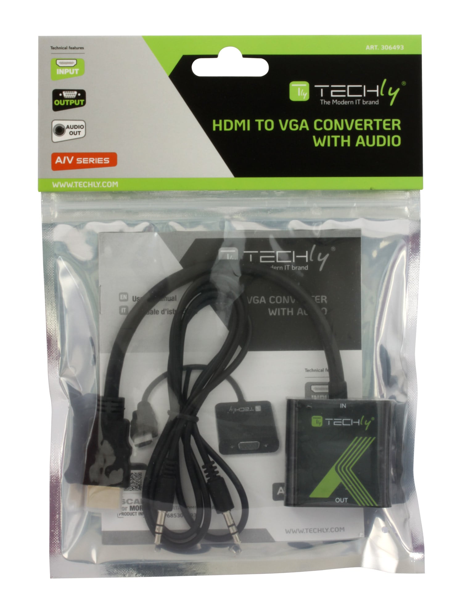 Cavo Convertitore Adattatore da HDMI™ a VGA 1920x1200 con Audio 3.5'' - Techly IDATA HDMI-VGA2A