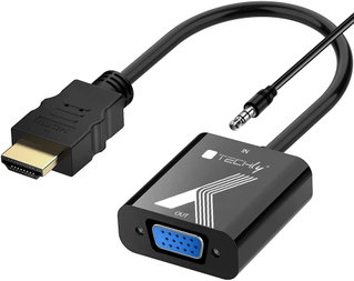 Convertitore HDMI a VGA con Audio 3.5mm 1920x1200 60Hz - Techly IDATA HDMI-VGA2AP