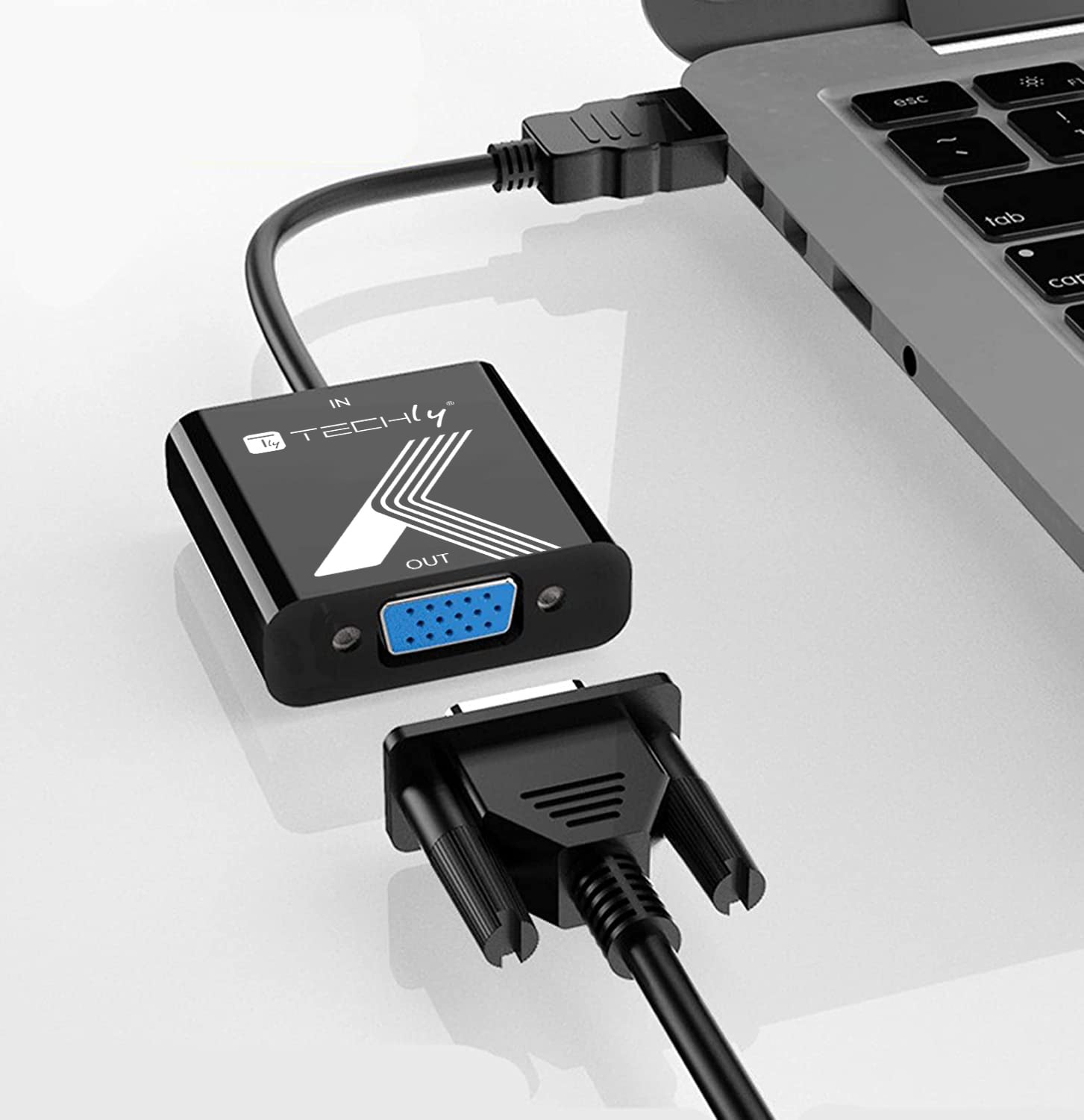 Cavo Convertitore Adattatore da HDMI™ a VGA 1920x1200 a 60Hz con Audio 3.5'' - Techly IDATA HDMI-VGA2AP