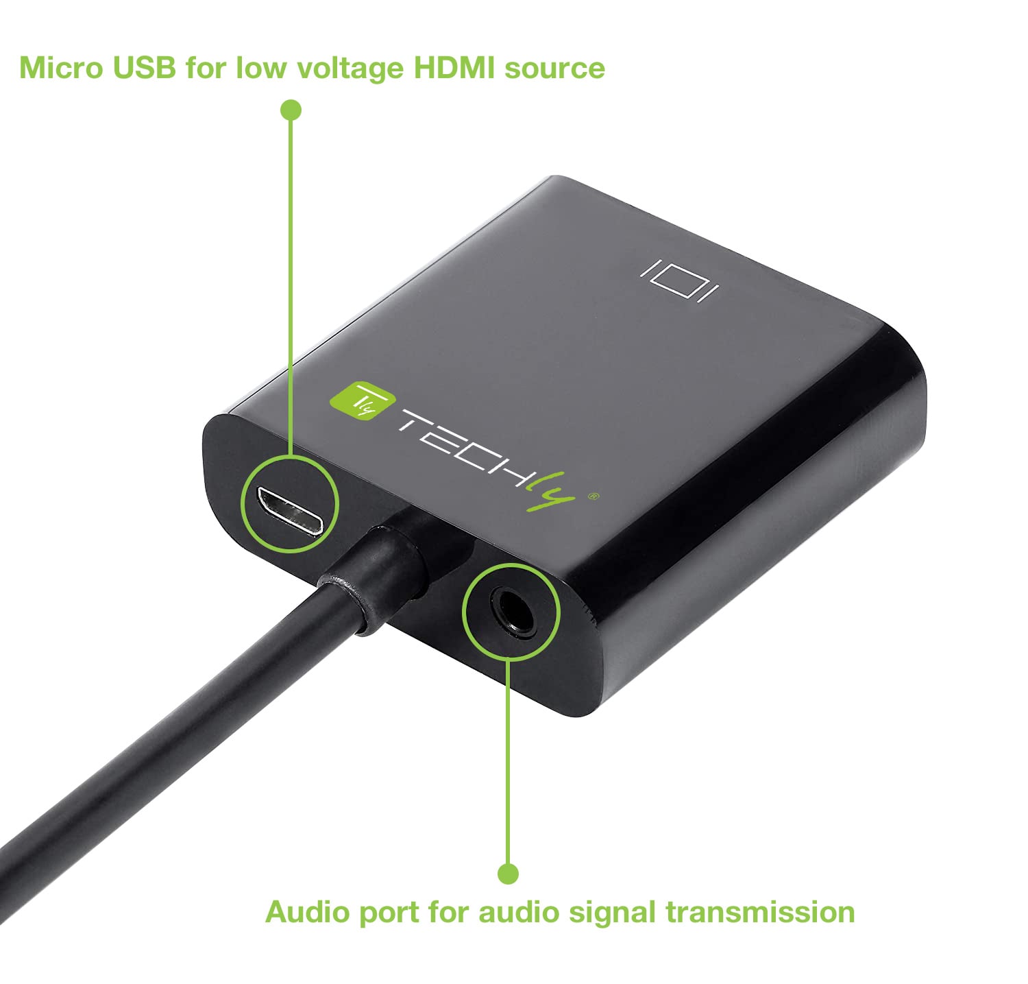 Cavo Convertitore Adattatore da HDMI™ a VGA con Micro USB e Audio - Techly IDATA HDMI-VGA2AU