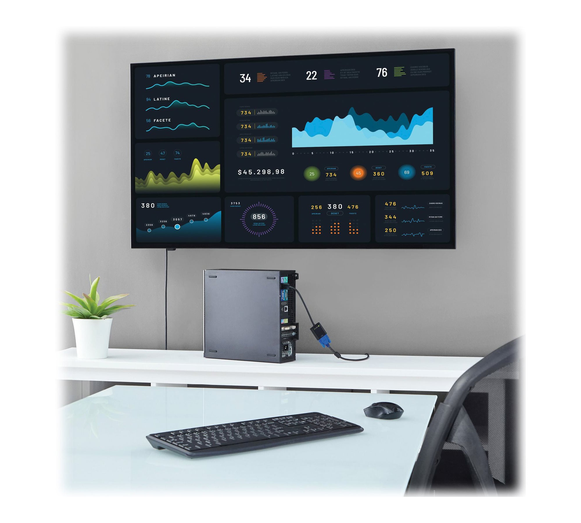 Cavo Convertitore Adattatore da HDMI™ a VGA con Micro USB e Audio - Techly IDATA HDMI-VGA2AU