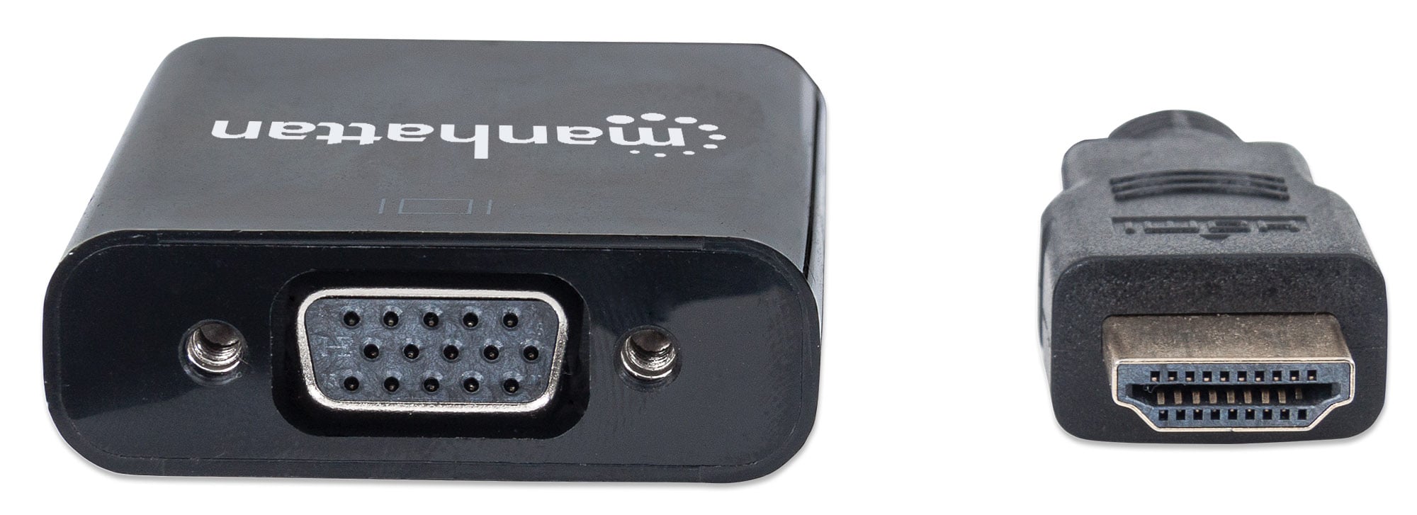 Cavo Convertitore HDMI a VGA con MicroUsb 30cm Nero - Manhattan IDATA HDMI-VGA2M