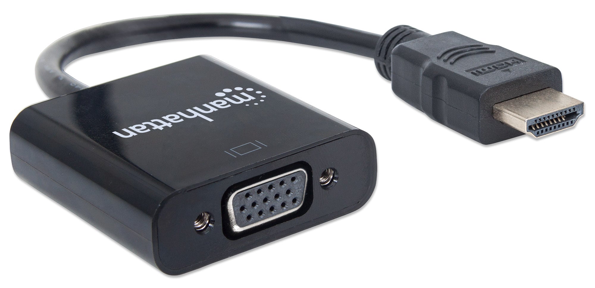Cavo Convertitore HDMI a VGA con MicroUsb 30cm Nero - Manhattan IDATA HDMI-VGA2M