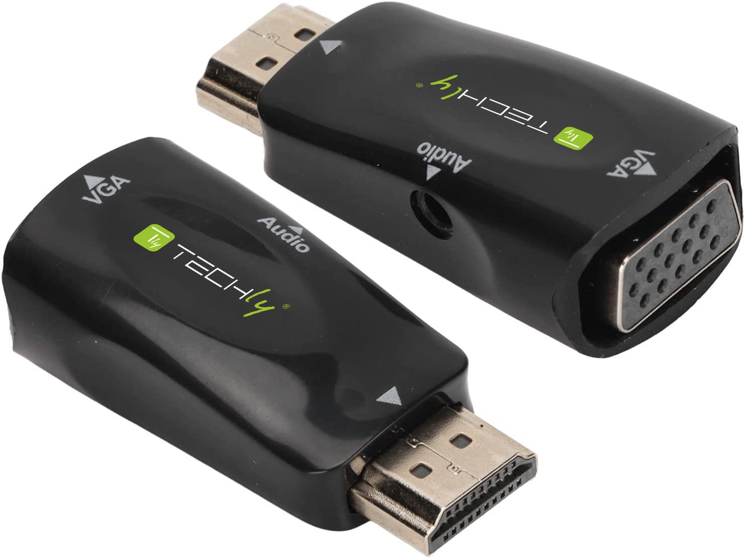 Mini Adattatore da HDMI a VGA con Audio - Techly IDATA HDMI-VGA2MABT2
