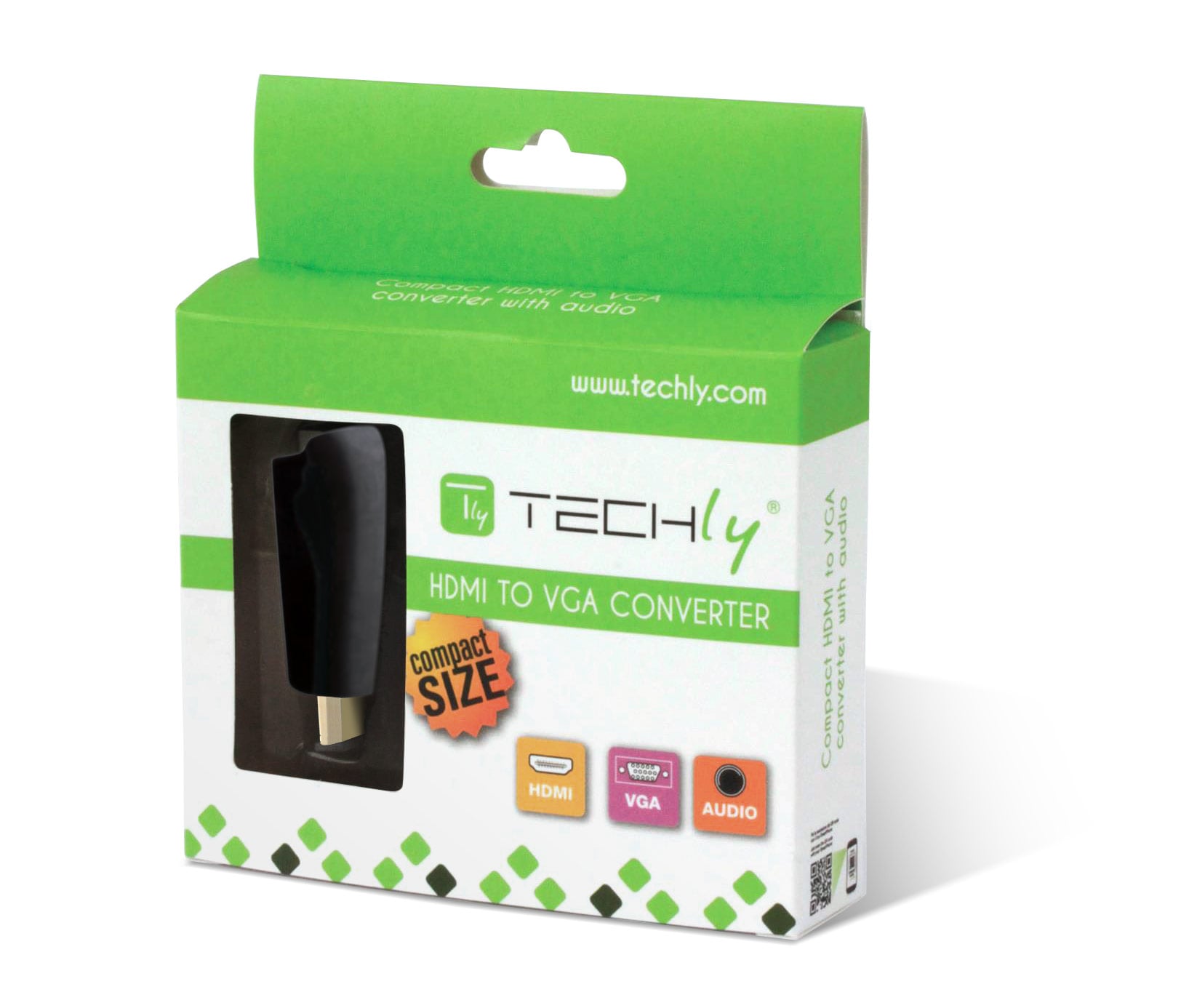 Mini Adattatore da HDMI a VGA con Audio - Techly IDATA HDMI-VGA2MABT2