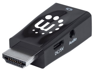 Micro Convertitore HDMI a VGA con Audio - Manhattan IDATA HDMI-VGA2MAMB