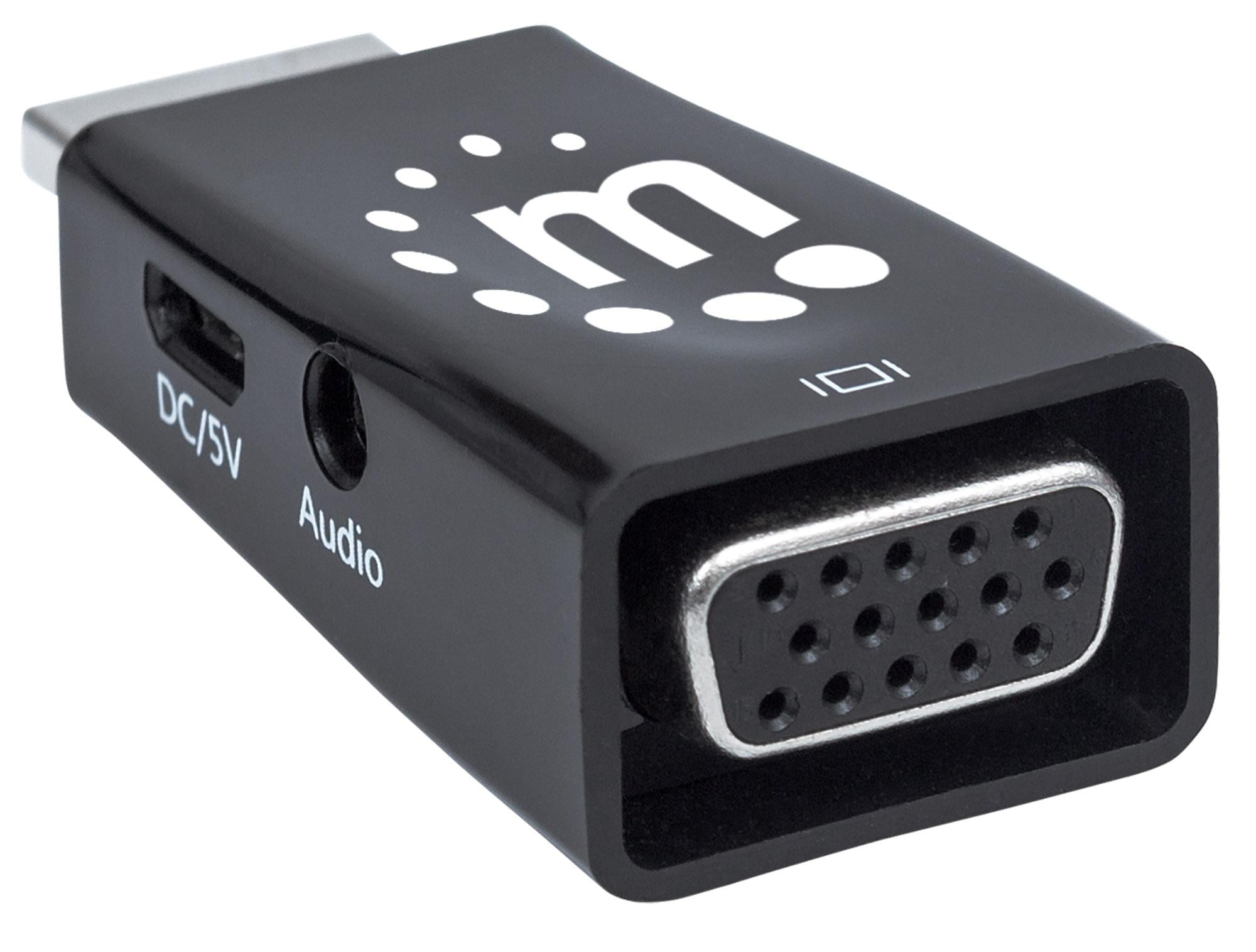 Micro Convertitore HDMI a VGA con Audio - Manhattan IDATA HDMI-VGA2MAMB