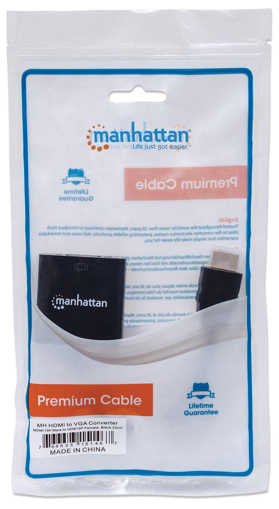 Convertitore da HDMI a VGA - Manhattan IDATA HDMI-VGA2MB