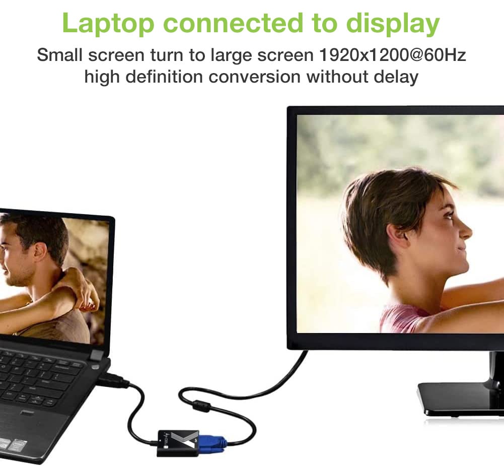 Cavo Convertitore Adattatore da HDMI™ a VGA 1920x1200 a 60Hz - Techly IDATA HDMI-VGA2P