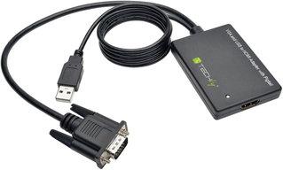 HDMI VGA Converter Adapter with USB Audio Support - Techly IDATA HDMI-VGA 3
