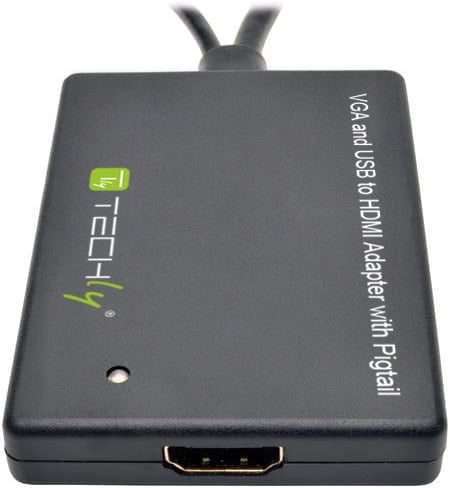Adattatore Convertitore VGA a HDMI con Supporto Audio via USB - Techly IDATA HDMI-VGA3