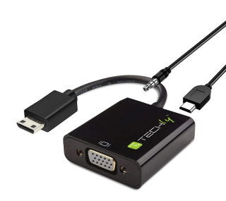 HDMI mini C to VGA adapter converter cable with Micro USB and Audio - Techly IDATA HDMI-VGA 4