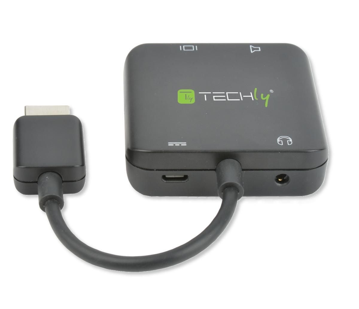 Estrattore Audio HDMI Stereo/Canale Audio 5.1 4K 3D - Techly IDATA HDMI-VGA8