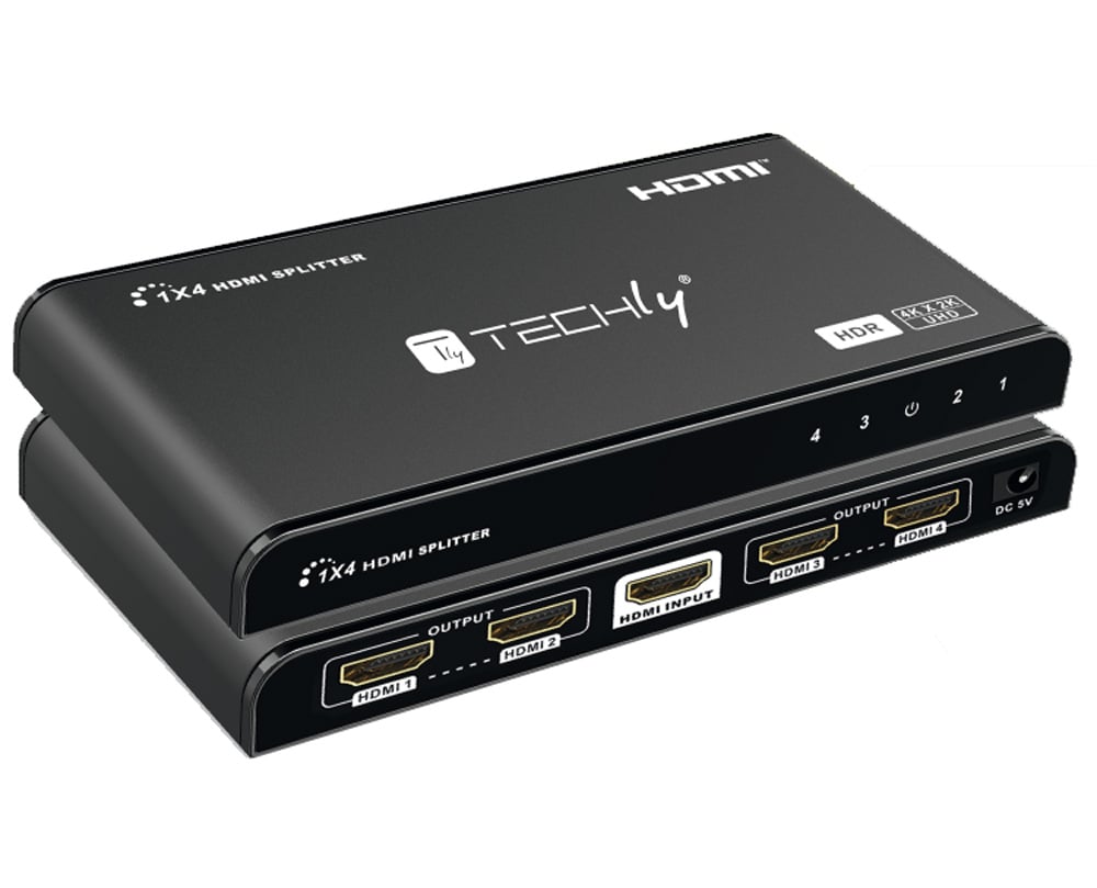 Splitter HDMI 4K 60Hz HDR 3D 4 vie - Techly IDATA HDMI2-4K4