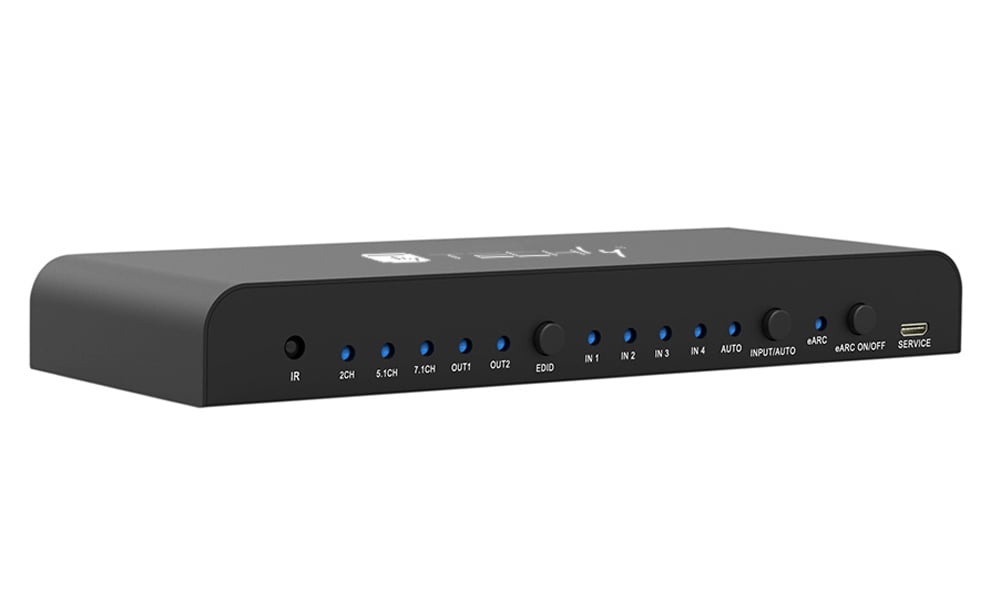 Switch HDMI 2.0 4 x 1 4 K@ 60 Hz with Splitter Audio eARC/ARC for Soundbar - Techly IDATA HDMI 2 - 4 K 4 EARC