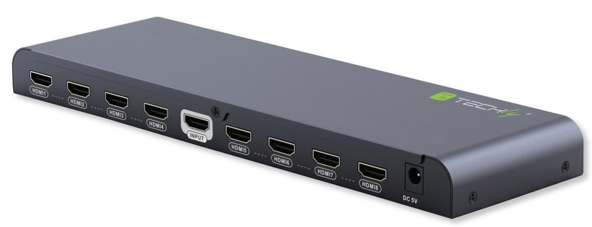 Splitter HDMI2.0 4K UHD 3D 8 vie - Techly IDATA HDMI2-4K8