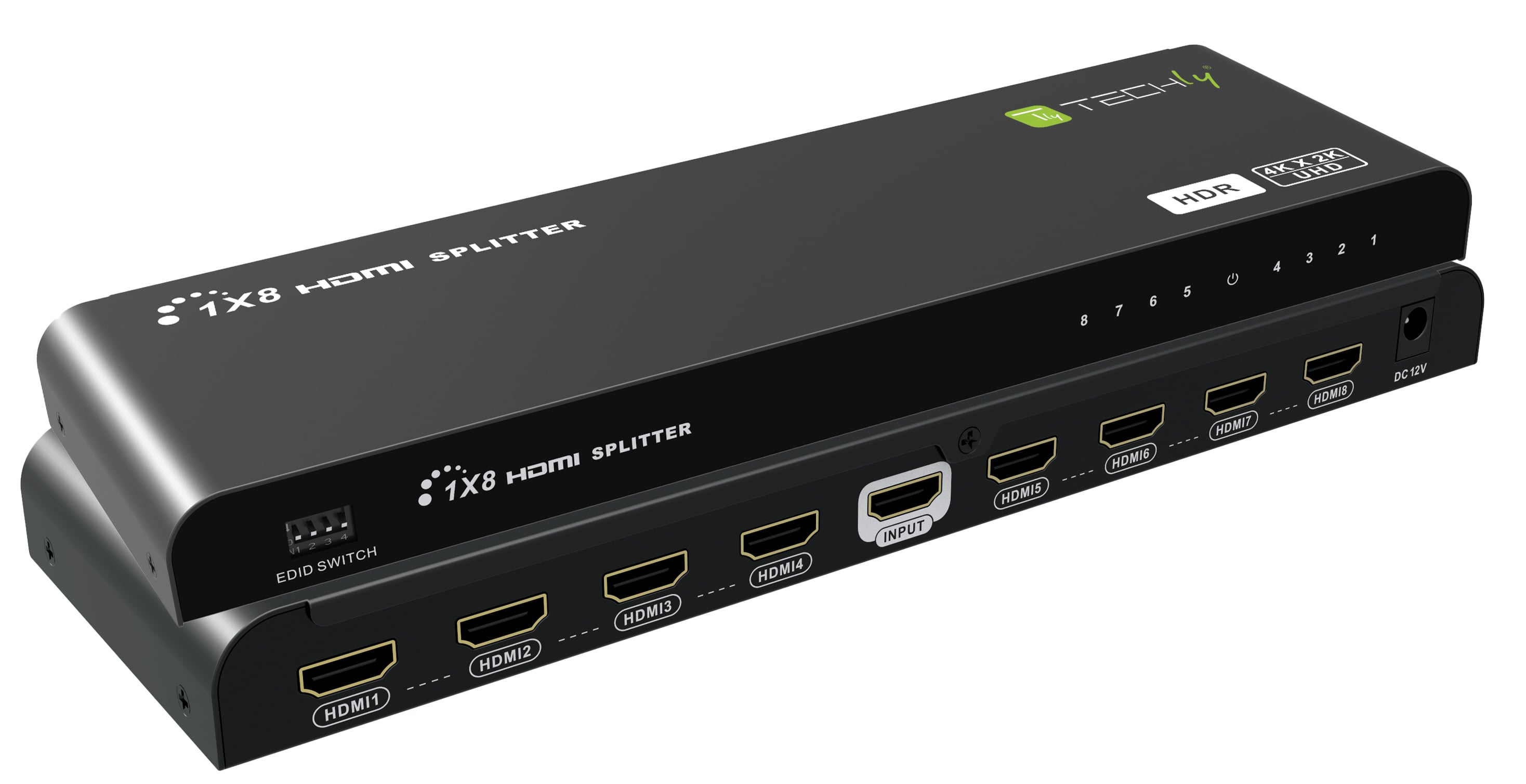 Splitter HDMI2.0 4K 8vie HDR/EDID - Techly NP IDATA HDMI2-4K8HDR