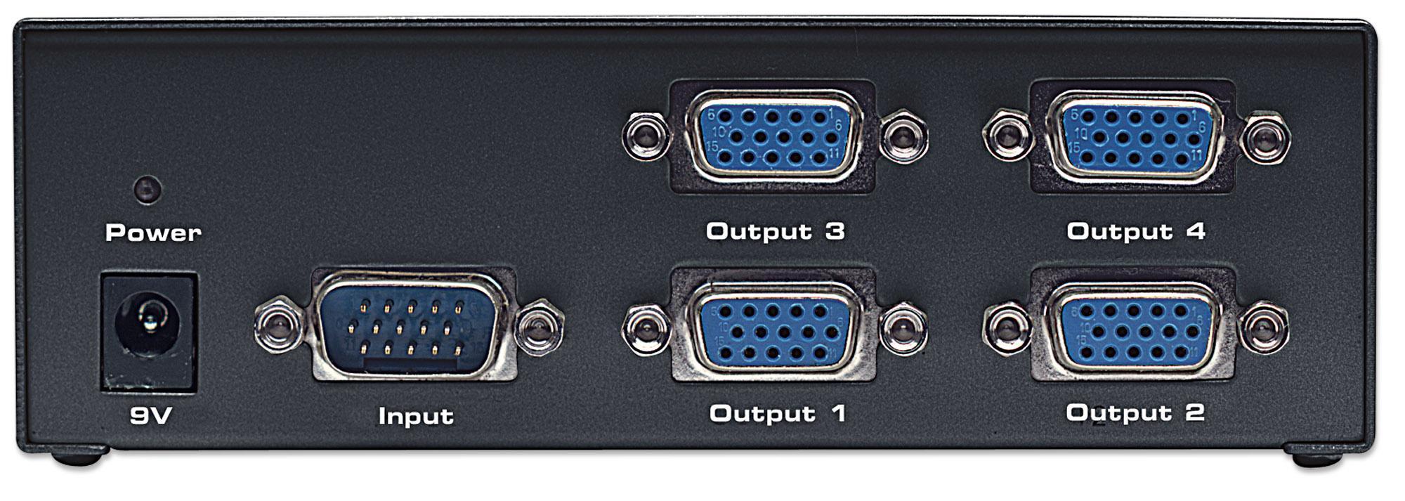 Video Splitter VGA Professionale 4 vie 350 MHz - Manhattan IDATA IVIEW-MS4