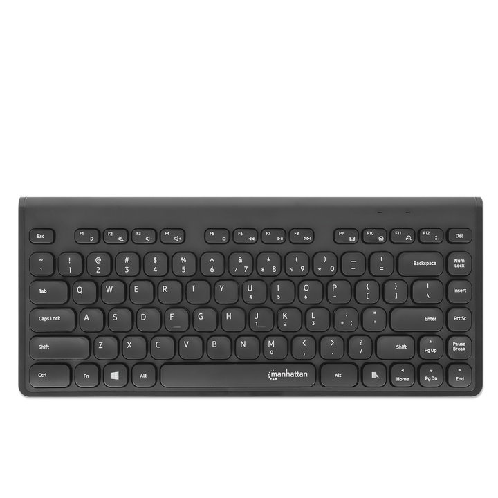Mini Tastiera Wireless Slim 82 Tasti 2,4GHz - Manhattan IDATA KB-180-CHOCOBK