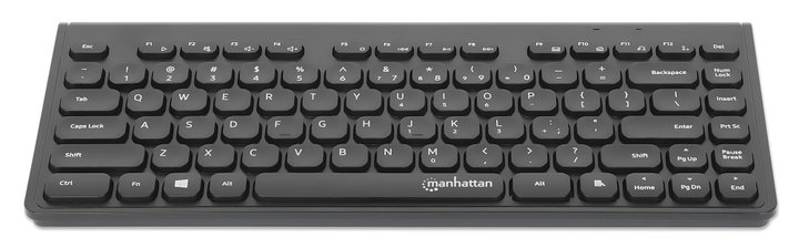Mini Tastiera Wireless Slim 82 Tasti 2,4GHz - Manhattan IDATA KB-180-CHOCOBK