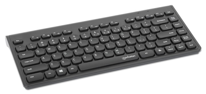 Mini Tastiera Wireless Slim 82 Tasti 2,4GHz - Manhattan IDATA KB-180-CHOCOBK