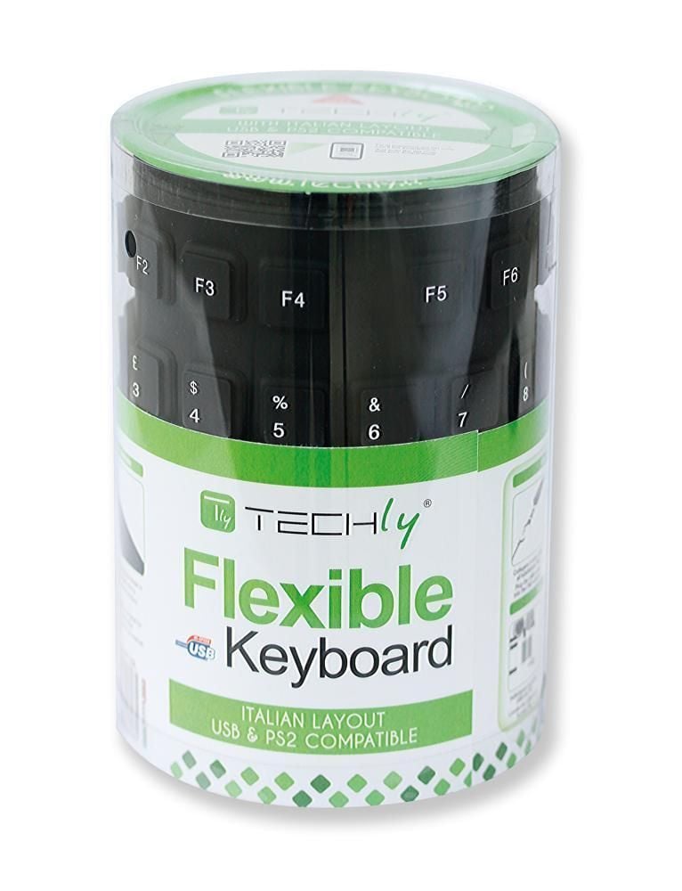 Tastiera Flessibile in Silicone USB/PS2 - Techly IDATA KB-R109L