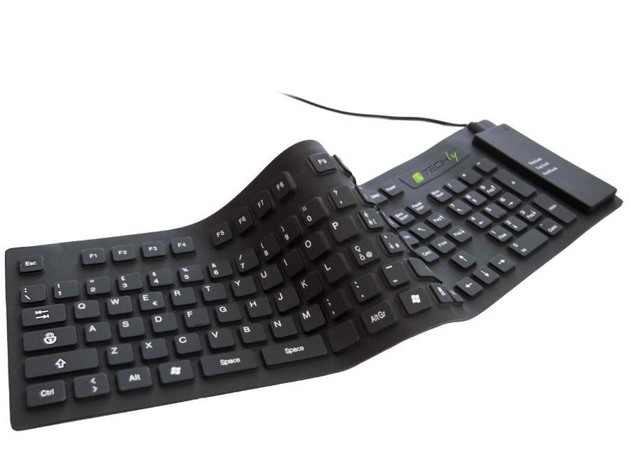 Tastiera Flessibile in Silicone USB/PS2 - Techly IDATA KB-R109L