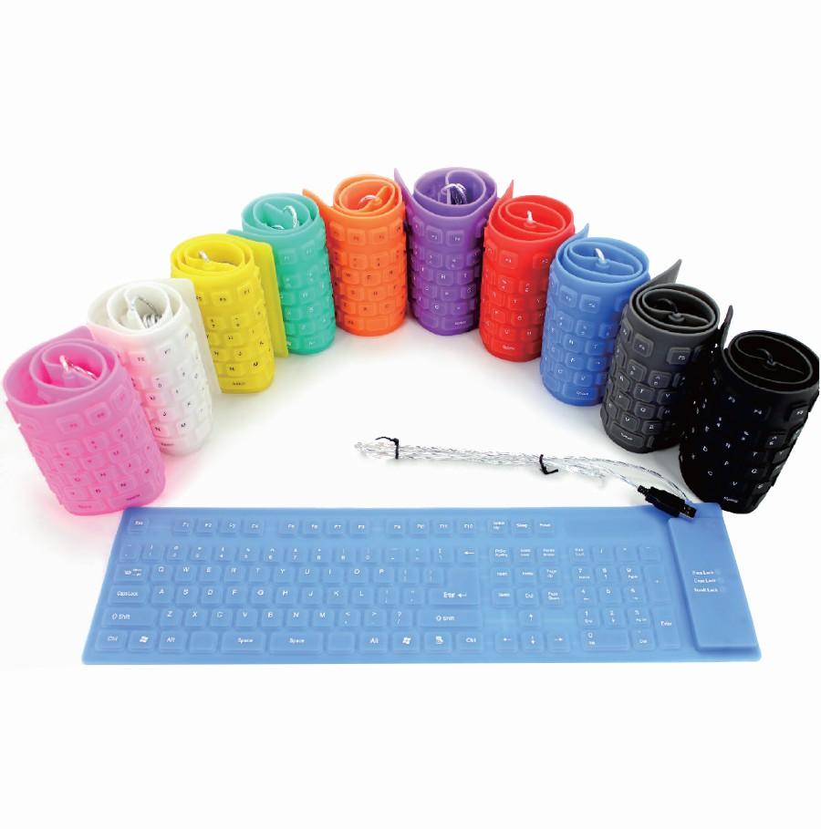 Tastiera Flessibile in Silicone USB/PS2 - Techly IDATA KB-R109L