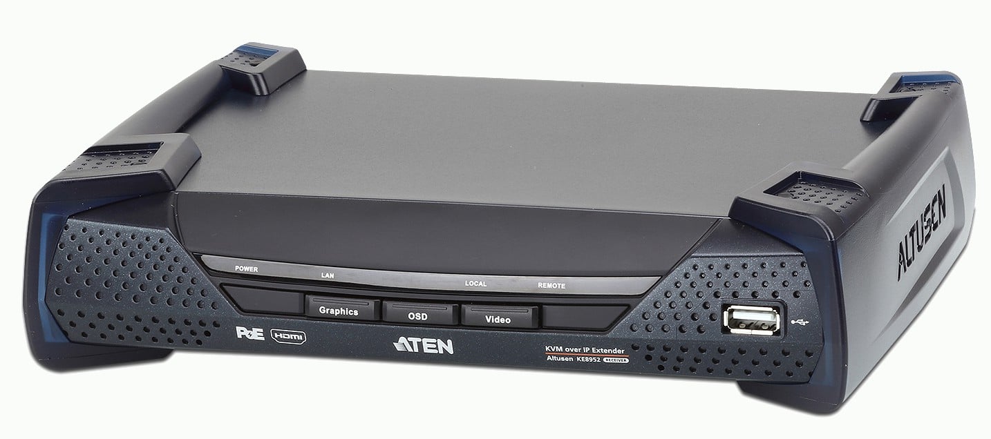 Ricevitore KVM over IP a schermo singolo 4K HDMI con PoE, KE8952R - Aten IDATA KE-8952R