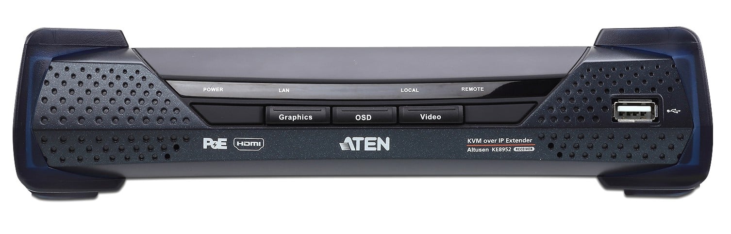 Ricevitore KVM over IP a schermo singolo 4K HDMI con PoE, KE8952R - Aten IDATA KE-8952R