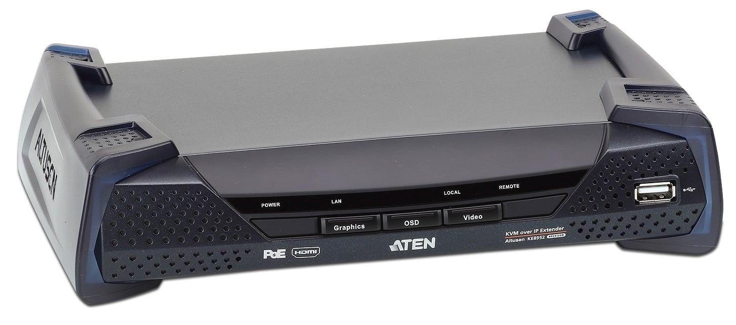 Ricevitore KVM over IP a schermo singolo 4K HDMI con PoE, KE8952R - Aten IDATA KE-8952R