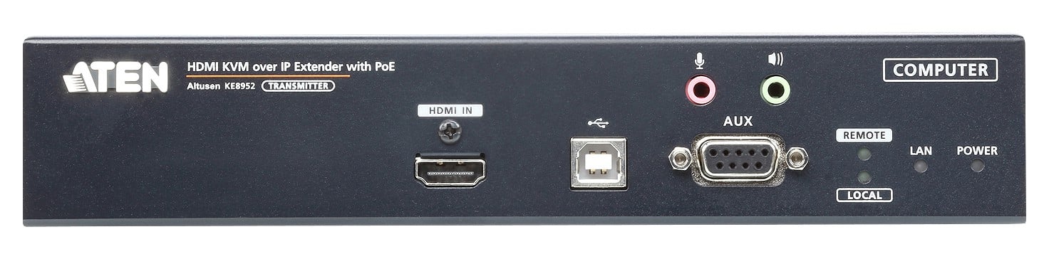 Trasmettitore KVM over IP a schermo singolo 4K HDMI con PoE, KE8952T - Aten IDATA KE-8952T