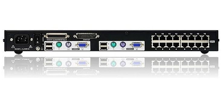 Switch KVM Cat5 2-console 16-porte con porta Daisy-Chain, KH2516A - Aten IDATA KH-2516A