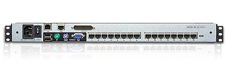 Switch KVM Cat5E/6 Over IP a 16 porte con LCD 19'' Dual Rail, KL1516AIN - Aten IDATA KL-1516AIN