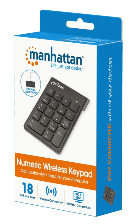 Tastierino Numerico Wireless 18 Tasti - Manhattan IDATA KP-11W