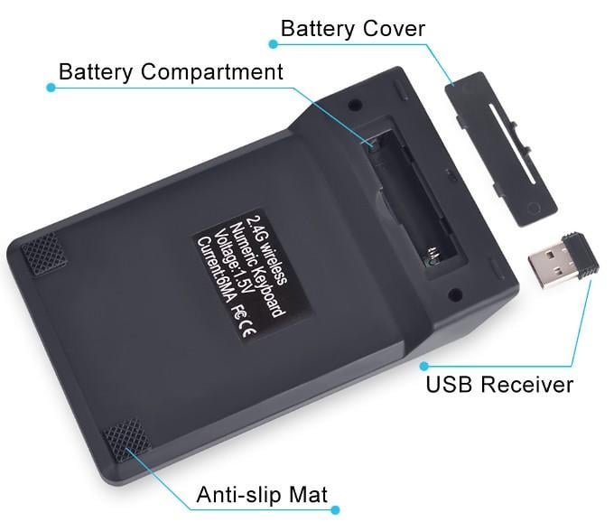 Tastierino Numerico Wireless 18 Tasti - Manhattan IDATA KP-11W