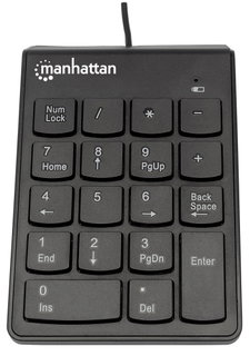 Numerical USB keypad 18 keys - Manhattan IDATA KP-BLK
