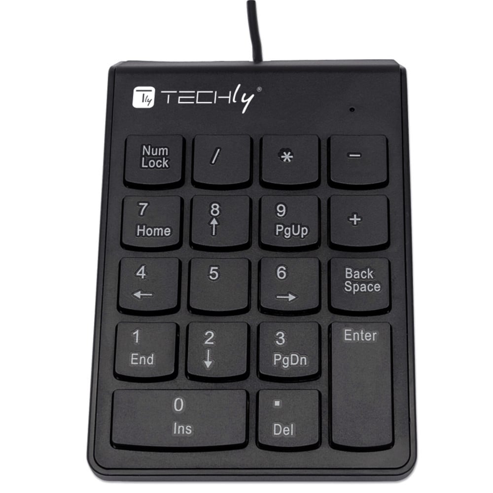 Mini Tastierino Numerico con Cavo USB e 18 Tasti - Techly IDATA KP-BLKTY