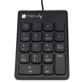Mini keypad with USB cable and 18 keys - Techly IDATA KP-BLKTY