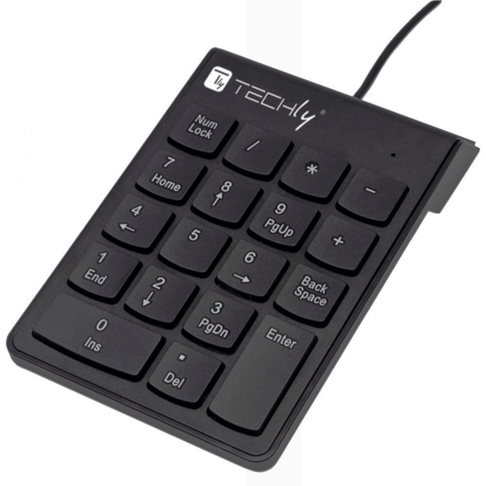 Mini Tastierino Numerico con Cavo USB e 18 Tasti - Techly IDATA KP-BLKTY